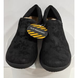 Slip Resistant Nurse Work Shoes Slip On Comfort Black Wedge Clarks Womens Sz 7 M